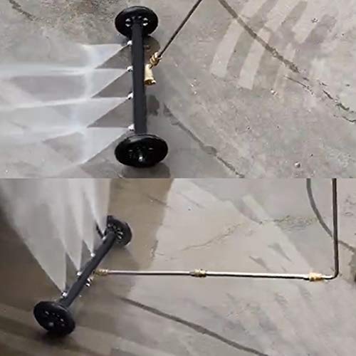 Twinkle Star 16 Inch Dual-Function Undercarriage Cleaner, Surface Cleaner for Pressure Washer, Underbody Car Wash Water Broom with 2 Piece Extension Wand and 90 Degree Angled Wand, 4000 PSI - Twinkle Star