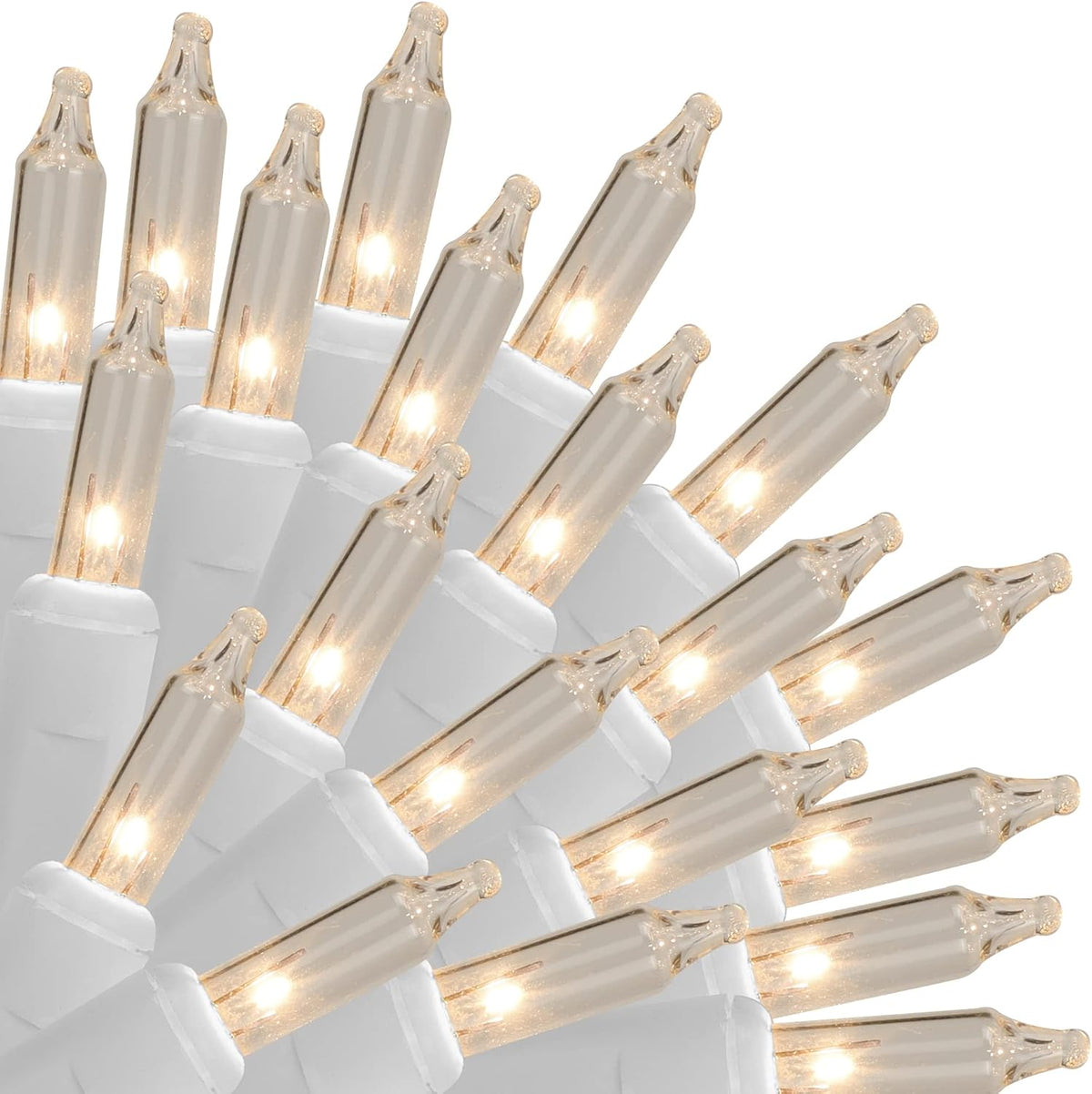 Twinkle Star Incandescent Mini Lights - Clear Warm White - White Wire - 150 Count
