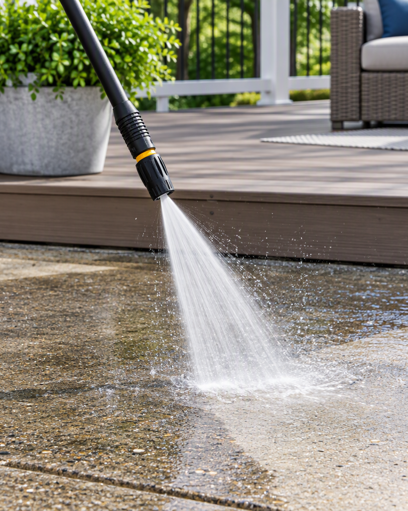 Inline hose sediment filter used for pressure washer setups