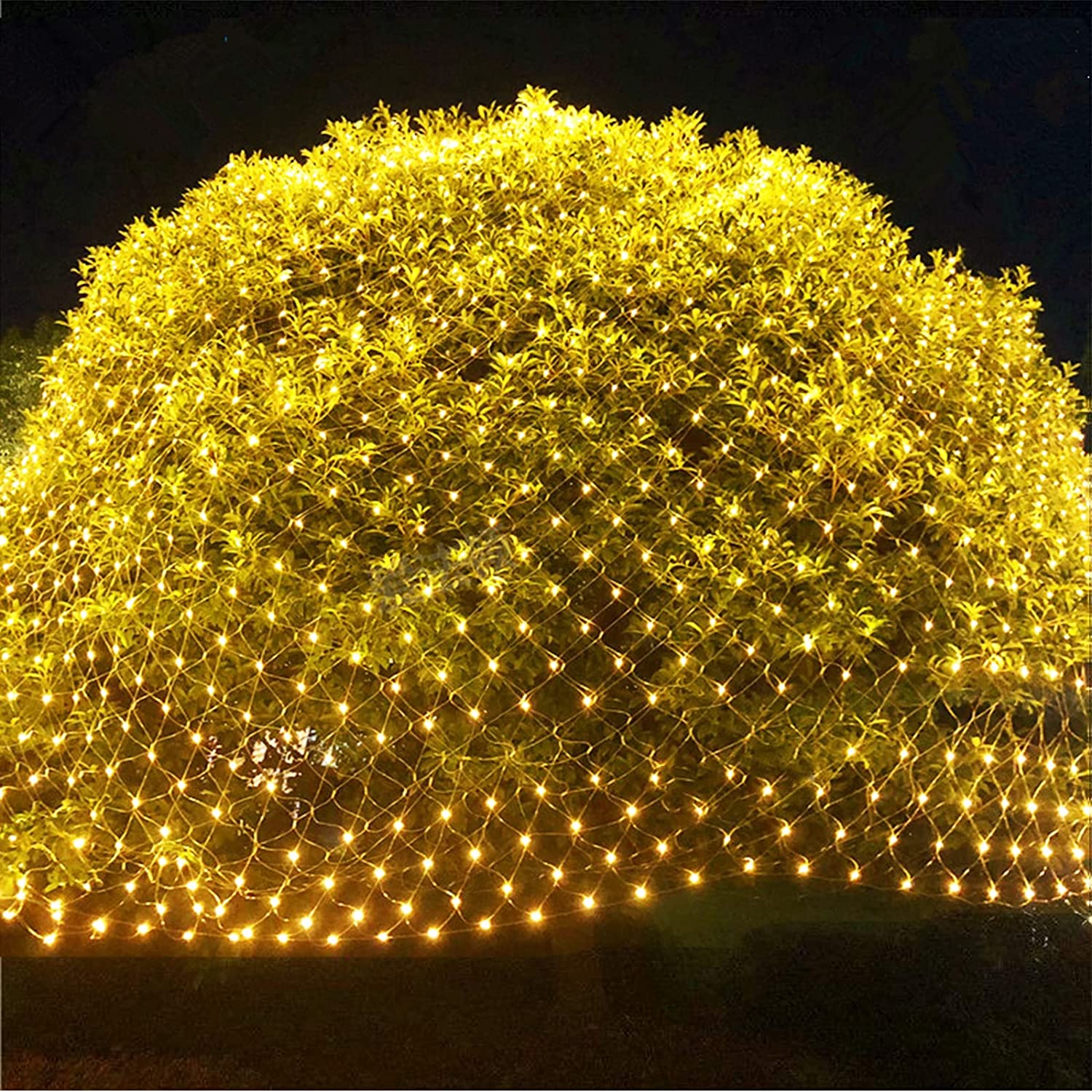 Twinkle Star 360 LEDs Christmas Net Lights, 12ft x 5ft 8 Modes Low Voltage Connectable Mesh Fairy String Lights for Xmas Trees, Bushes, Wedding, Outdoor Garden Decorations - Twinkle Star