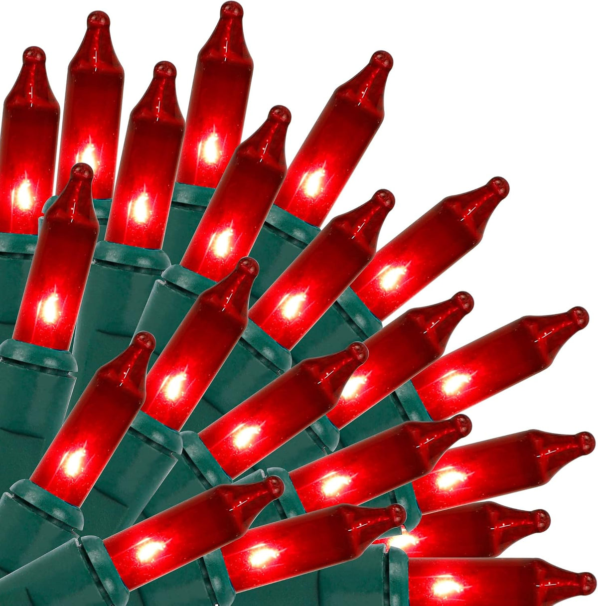 Twinkle Star Incandescent Mini Lights - Red - 150 Count