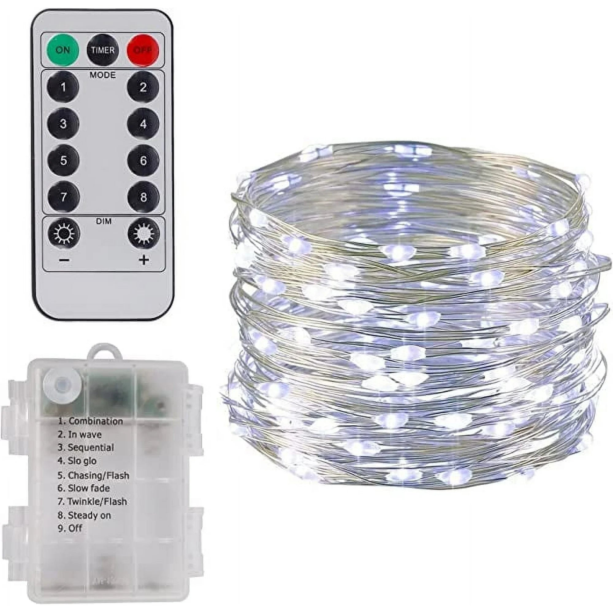 Battery powered remote control fairy lights hotsell