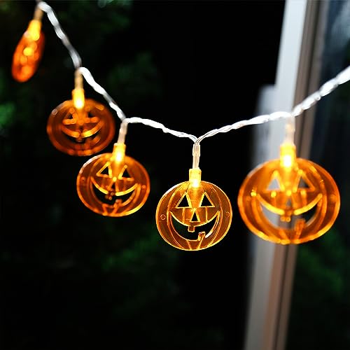 Twinkle Star Halloween String Lights, Set of 3 Total 90 LED 35.4 FT Purple Bat, White Ghost, Orange Pumpkin String Lights Battery Operated Indoor Party Bedroom Home Festival Decoration - Twinkle Star