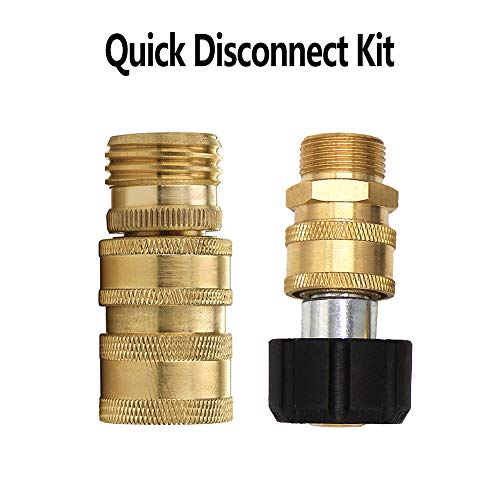 Twinkle Star Pressure Washer Adapter Set, Quick Disconnect Kit, M22 Swivel to 3/8'' Quick Connect, 3/4" to Quick Release - Twinkle Star