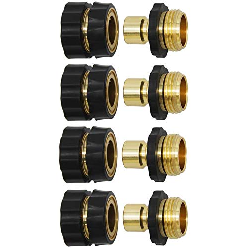 Twinkle Star 3/4 Inch Garden Hose Fitting Quick Connector Male and Female Set, 4 Set - Twinkle Star