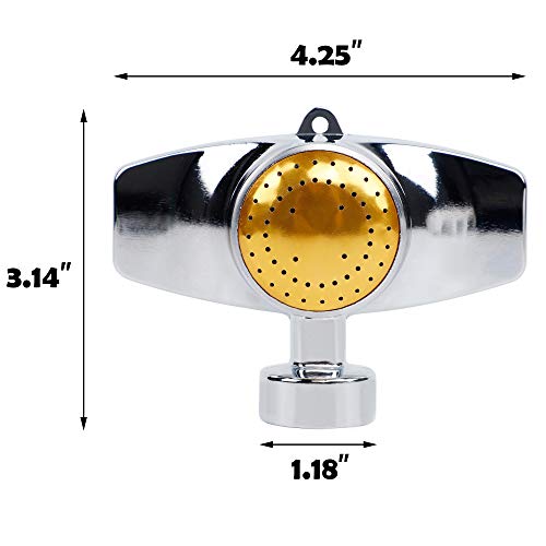 Twinkle Star 2 Pack Metal Spot Sprinkler, 360 Degree Square Circle Pattern Sprinkler with Gentle Water Flow, Hose Sprinklers Coverage Area Up to 30FT for Small Area Yard Lawn Garden Watering - Twinkle Star