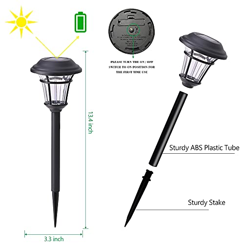 MAGGIFT 12 Pack Solar Pathway Lights Outdoor Solar Garden Lights for Patio, Yard, Driveway - Twinkle Star