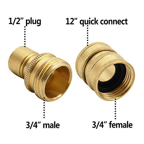 Twinkle Star Pressure Washer Adapter Set, Quick Disconnect Kit, M22 Swivel to 3/8'' Quick Connect, 3/4" to Quick Release - Twinkle Star