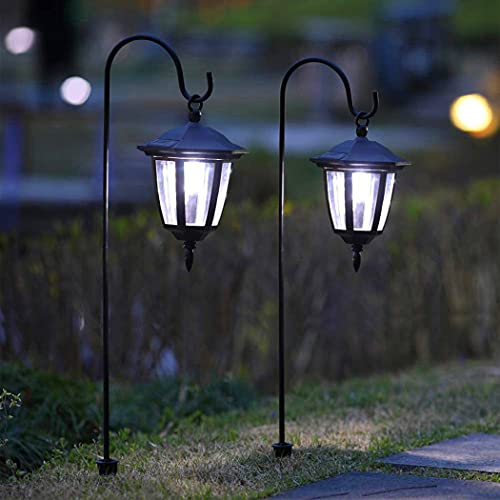 MAGGIFT 34 Inch Hanging Solar Lights Outdoor Waterproof Solar Garden Lights with 2 Shepherd Hooks Landscape Lighting for Lawn Patio Yard Pathway Driveway,2 Pack - Twinkle Star