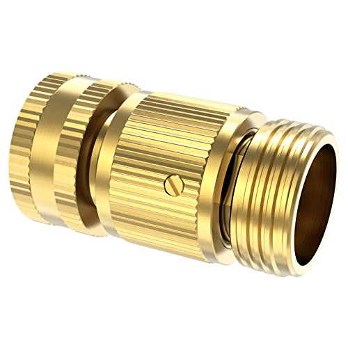 Twinkle Star Garden Hose Quick Connect Water Hose Fitting, 3/4 Inches Brass Female and Male Connector (2 Set) - Twinkle Star