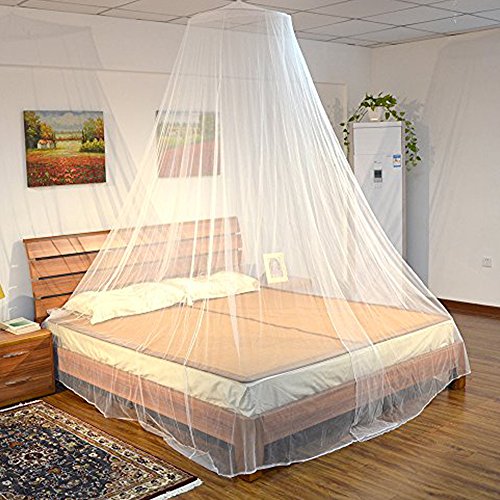 Twinkle Star Bed Canopy for Single to King Size Beds, Elegant Dome Bed Netting Canopy Curtains Canopy for Single to King Size Beds (White) - Twinkle Star