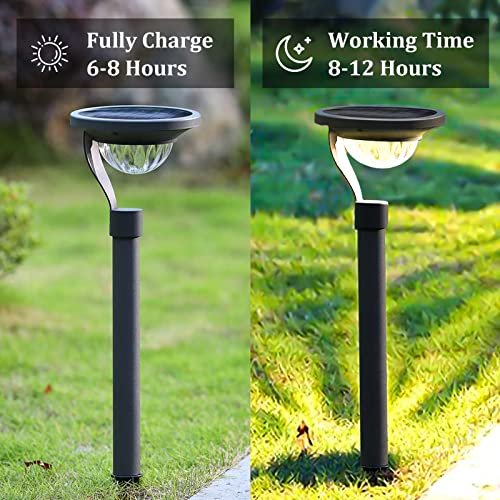 Twinkle Star 50 Lumens Solar Outdoor Lights 4 Pack Waterproof Solar Pathway Lights 12 Hrs for Walkway, Patio, Yard, Driveway, Garden - Twinkle Star