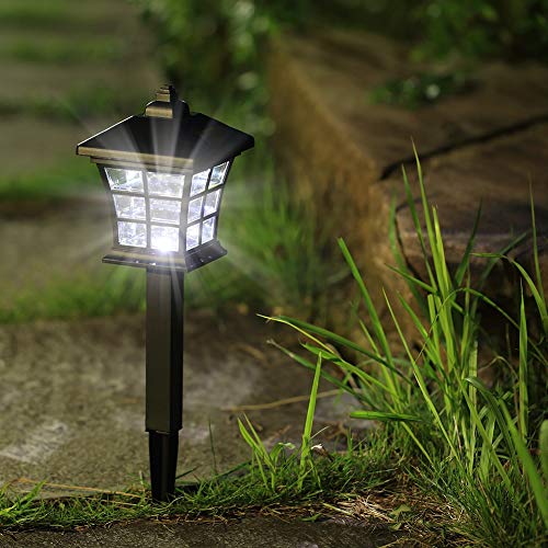 Twinkle Star 6 Pack Solar Pathway Lights Outdoor Solar Garden Lights Solar Powered Landscape Lighting for Yard Patio, Garden, Walkway - Twinkle Star