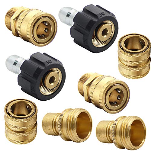 Twinkle Star Pressure Washer Adapter Set, Quick Disconnect Kit, M22 Swivel to 3/8'' Quick Connect, 3/4" to Quick Release - Twinkle Star