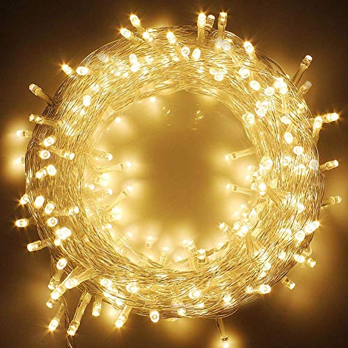 Twinkle Star LED String Lights, Plug in String Lights 8 Modes Waterproof for Indoor Outdoor Christmas Tree Wedding Party Bedroom (***Warm White, 66 ft) - Twinkle Star