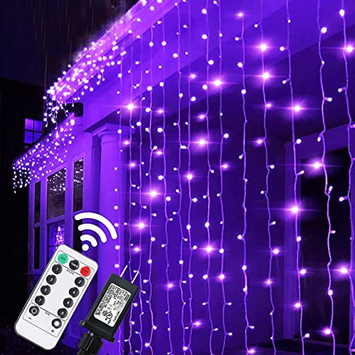 Twinkle Star, 5 Inches Indoor Outdoor, LED String Light with Remote Control Timer for Halloween Thanksgiving Wedding Party Home Garden Bedroom Decoration, Purple - Twinkle Star