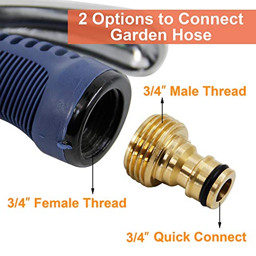 Twinkle Star Heavy Duty Garden Pattern Nozzle, Fits All Standard Garden Hoses, 9 Adjustable Patterns Water Jet Pistol Grip Trigger - for Car Wash, Patio Cleaning, Watering Lawn/Garden, Shower - Twinkle Star