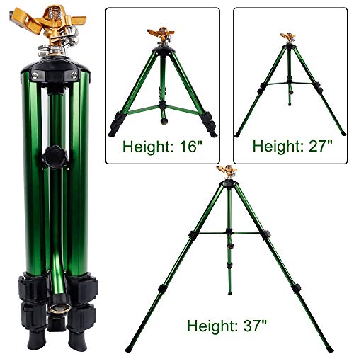 Twinkle Star Impact Sprinkler on Tripod Base, Quick Connector and Product Adapter Set, 360 Degree Coverage, 2 Pack - Twinkle Star