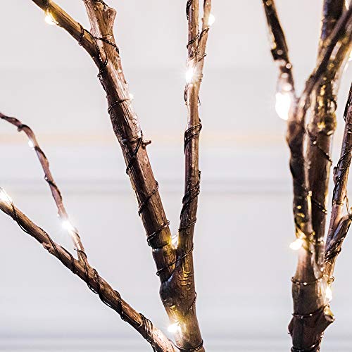 Twinkle Star 150 LED Lighted Brown Willow Branches 32 Inch 3 Pack Artificial Branches Plug in for Indoor Outdoor Christmas Wedding Party Home Decoration (Vase Excluded) - Twinkle Star