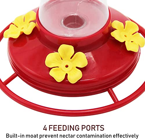 Twinkle Star Outdoor Hummingbird Feeder with 4 Feeding Ports, 20 Ounce - Twinkle Star