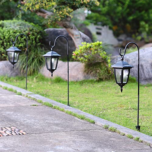 MAGGIFT 34 Inch Hanging Solar Lights Outdoor Waterproof Solar Garden Lights with 2 Shepherd Hooks Landscape Lighting for Lawn Patio Yard Pathway Driveway,2 Pack - Twinkle Star