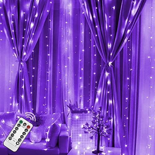 Twinkle Star, 5 Inches Indoor Outdoor, LED String Light with Remote Control Timer for Halloween Thanksgiving Wedding Party Home Garden Bedroom Decoration, Purple - Twinkle Star