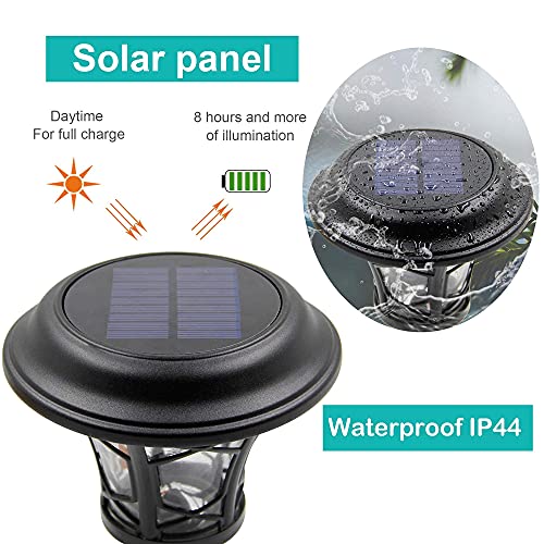 MAGGIFT 6 Pack 25 Lumen Solar Powered Pathway Lights, Super Bright SMD LED Outdoor Lights, Stainless Steel & Glass Waterproof Light for Landscape, Lawn, Patio, Yard, Garden, Deck Driveway, Wa - Twinkle Star