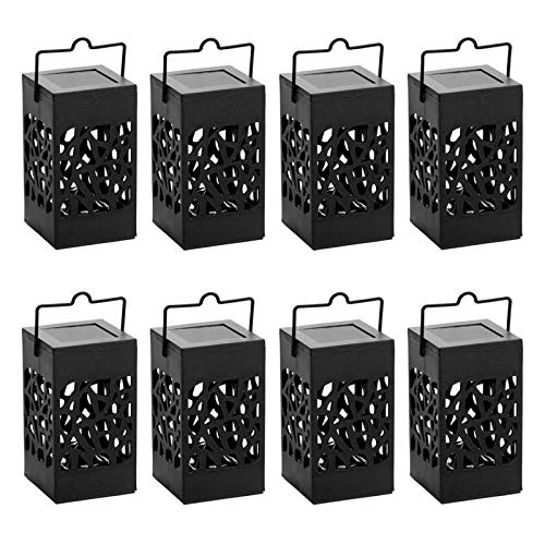 Twinkle Star 8 Pack Outdoor Solar Lanterns Hanging Solar Lights with Handle, Christmas Garden Tree Yard Patio Holiday Decorations - Twinkle Star