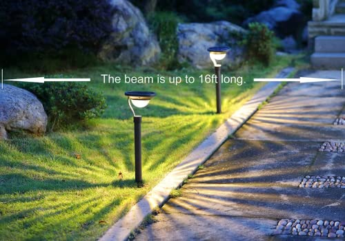 Twinkle Star 50 Lumens Solar Outdoor Lights 4 Pack Waterproof Solar Pathway Lights 12 Hrs for Walkway, Patio, Yard, Driveway, Garden - Twinkle Star