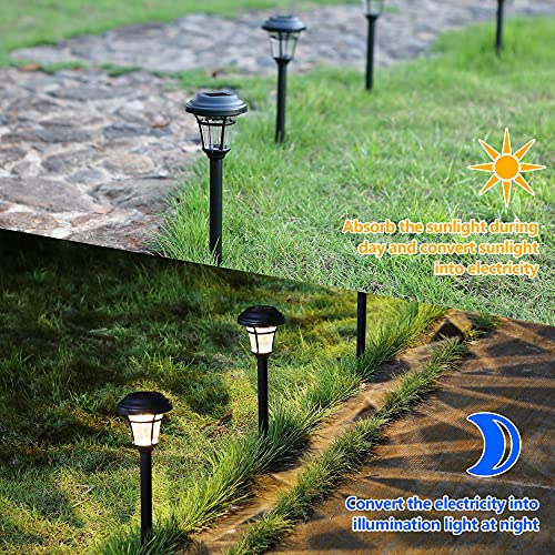 MAGGIFT 12 Pack Solar Pathway Lights Outdoor Solar Garden Lights for Patio, Yard, Driveway - Twinkle Star