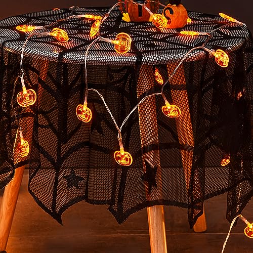 Twinkle Star Halloween String Lights, Set of 3 Total 90 LED 35.4 FT Purple Bat, White Ghost, Orange Pumpkin String Lights Battery Operated Indoor Party Bedroom Home Festival Decoration - Twinkle Star