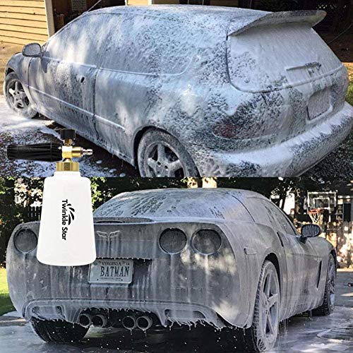 Twinkle Star Foam Cannon Snow Foam Lance with 1/4" Quick Connector, 5 Nozzle Tips for Pressure Washer Gun, 1.5 Liters - Twinkle Star