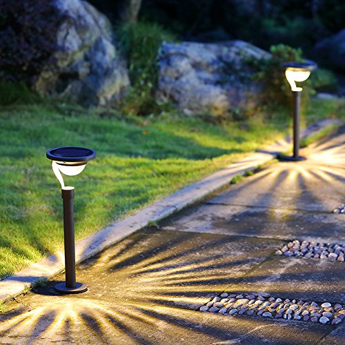 Twinkle Star 50 Lumens Solar Outdoor Lights 4 Pack Waterproof Solar Pathway Lights 12 Hrs for Walkway, Patio, Yard, Driveway, Garden - Twinkle Star