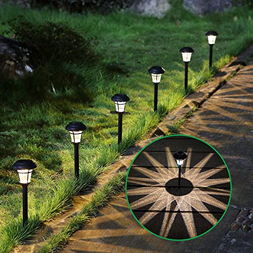 MAGGIFT 12 Pack Solar Pathway Lights Outdoor Solar Garden Lights for Patio, Yard, Driveway - Twinkle Star