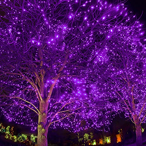 Twinkle Star LED String Lights, Plug in String Lights 8 Modes Waterproof for Indoor Outdoor Christmas Tree Wedding Party Bedroom (Purple, 99 ft) - Twinkle Star