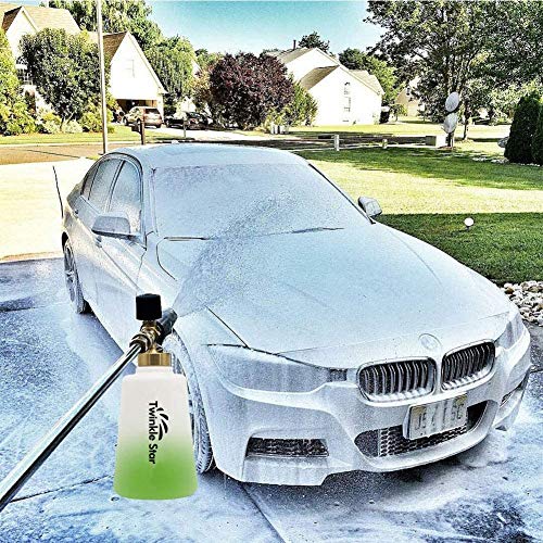 Twinkle Star Foam Cannon Snow Foam Lance with 1/4" Quick Connector, 5 Nozzle Tips for Pressure Washer Gun, 1.5 Liters - Twinkle Star