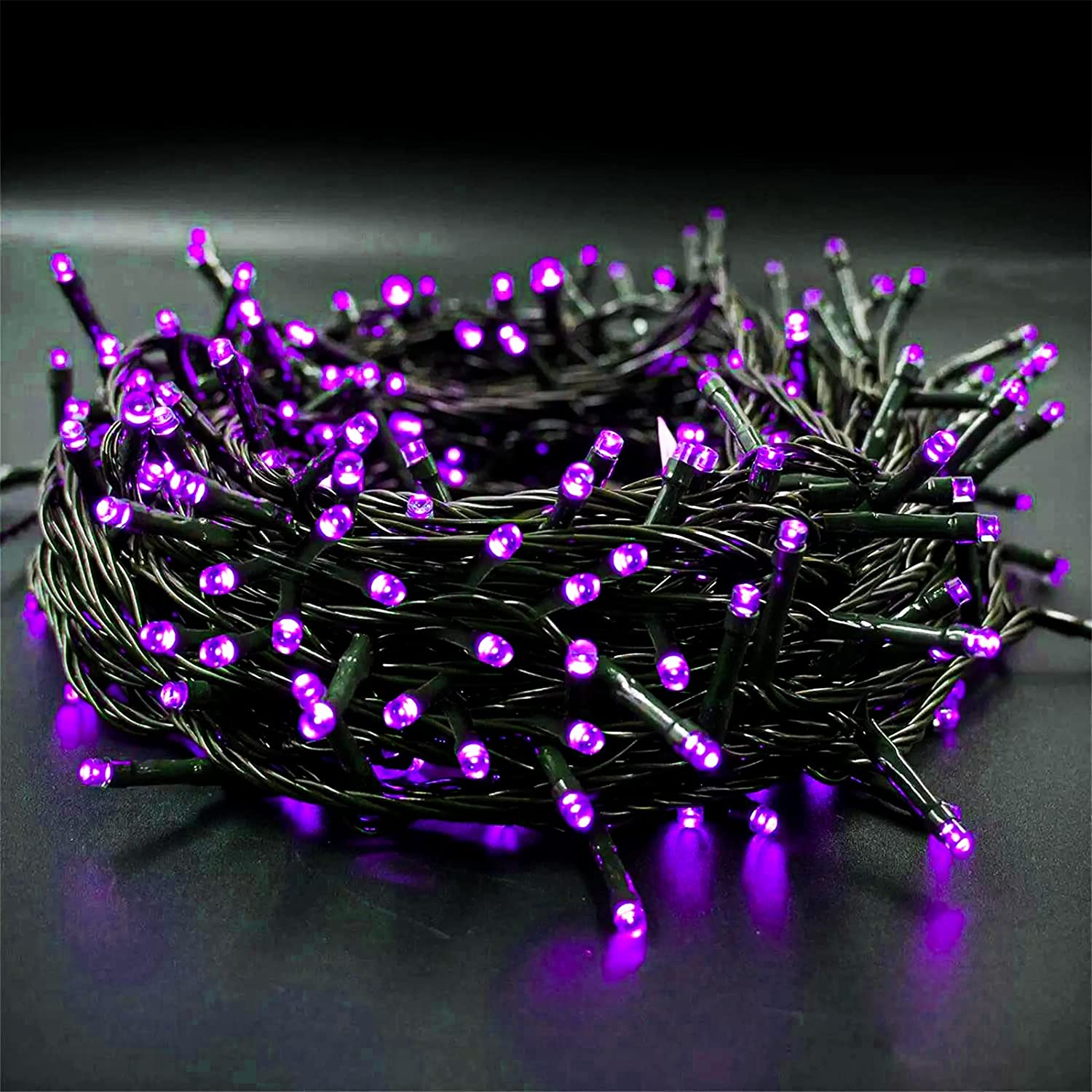 Twinkle Star 200 LED 66FT Fairy String Lights,Christmas Lights with 8 Lighting Modes,Mini String Lights Plug in for Indoor Outdoor Christmas Tree Garden Wedding Party Decoration, Purple - Twinkle Star