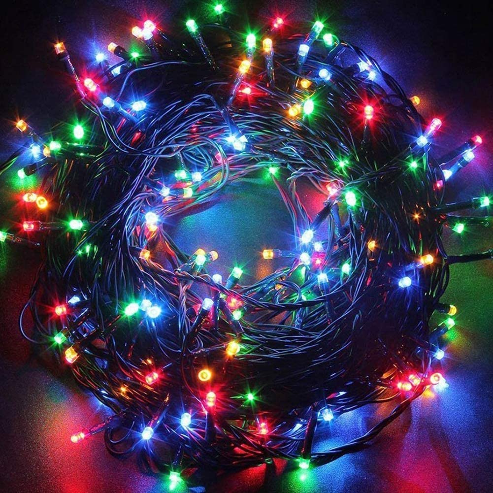 Twinkle Star 200 LED 66FT Fairy String Lights,Christmas Lights with 8 Lighting Modes,Mini String Lights Plug in for Indoor Outdoor Christmas Tree Garden Wedding Party Decoration, Multicolor - Twinkle Star