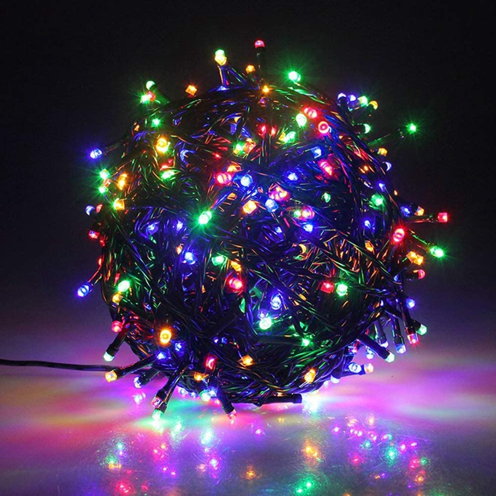 Twinkle Star 200 LED 66FT Fairy String Lights,Christmas Lights with 8 Lighting Modes,Mini String Lights Plug in for Indoor Outdoor Christmas Tree Garden Wedding Party Decoration, Multicolor - Twinkle Star