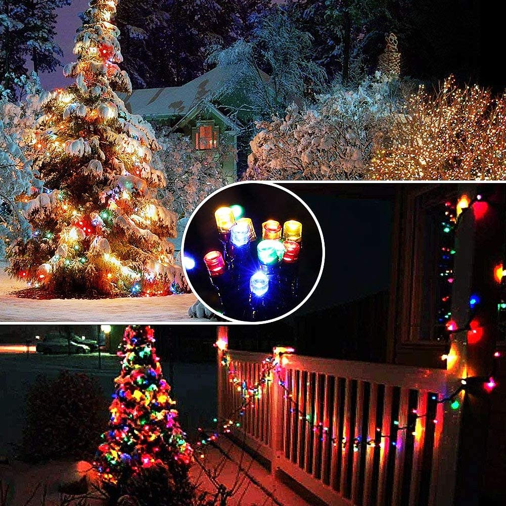 Twinkle Star 200 LED 66FT Fairy String Lights,Christmas Lights with 8 Lighting Modes,Mini String Lights Plug in for Indoor Outdoor Christmas Tree Garden Wedding Party Decoration, Multicolor - Twinkle Star